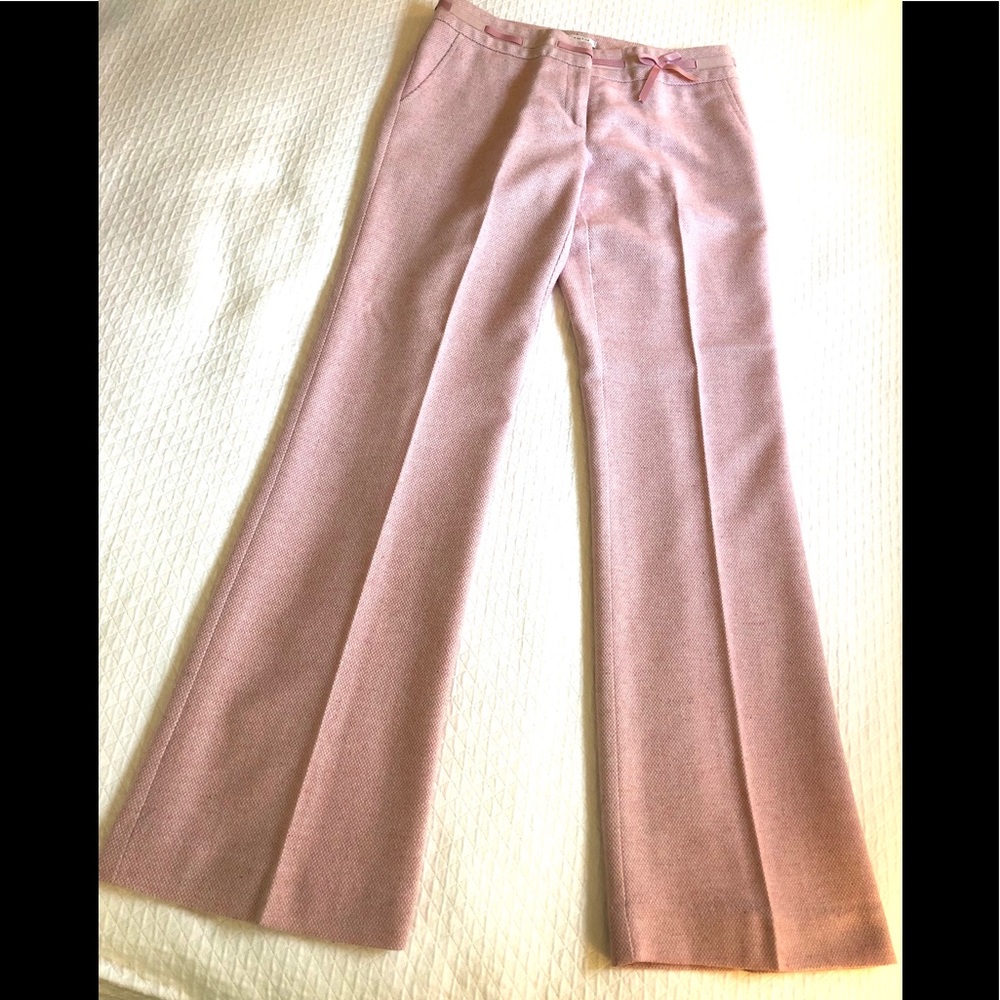 Liquid pink wool pants